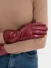 Алый перчатки женские, демисезонные