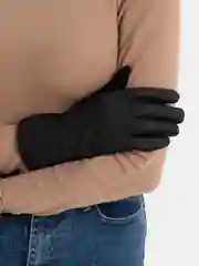 Черный перчатки женские, демисезонные