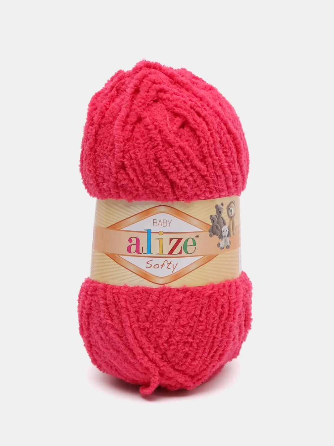 Коралловый меланж пряжа Alize Softy (Ализе Софти)