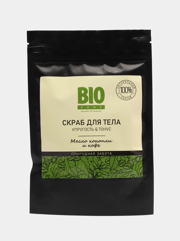 Скраб для тела "Упругость и тонус", масло конопли и кофе