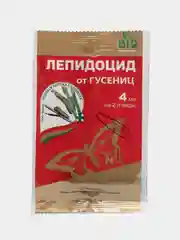 Средство от гусениц "ЛЕПИДОЦИД", биологический инсектицид, от гусениц/от тли/ ампула, 4 мл