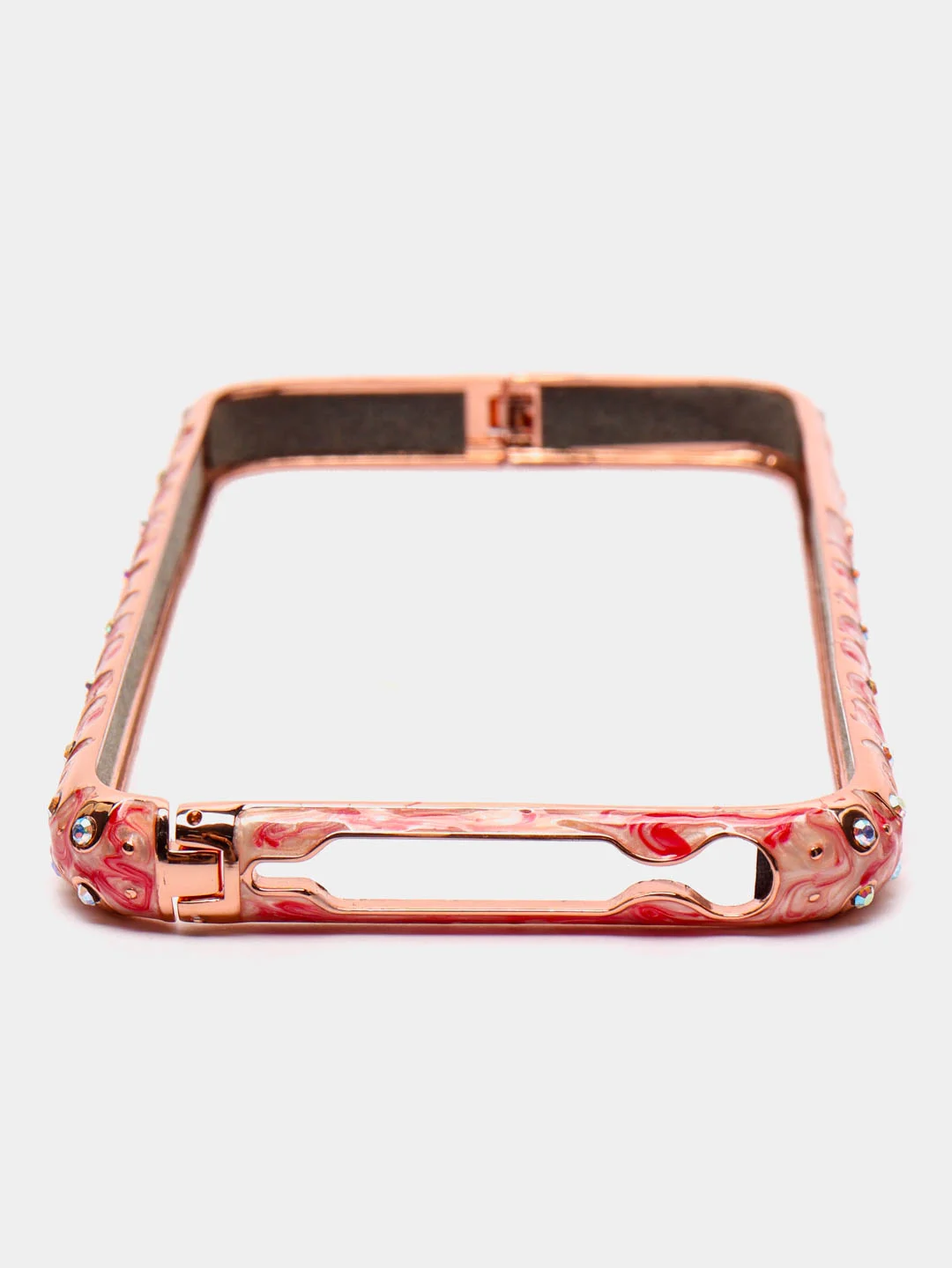 Коралловый меланж бампер алюминиевый со стразами для iPhone 5, 5s
