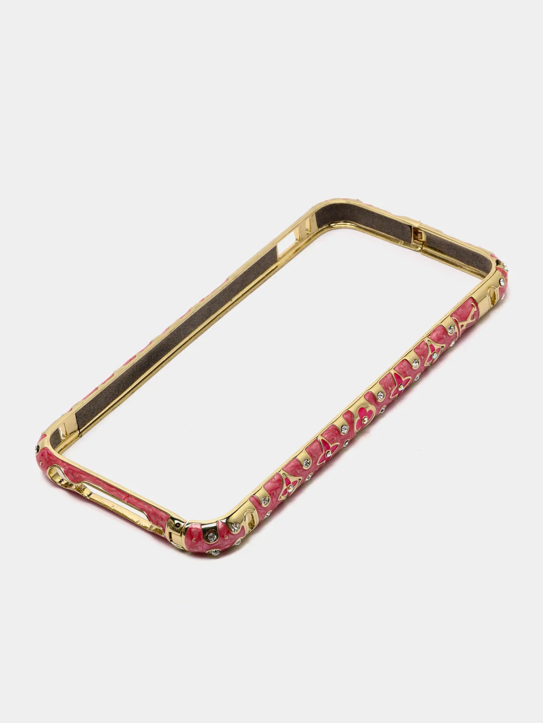 Конфетный бампер алюминиевый со стразами для iPhone 5, 5s