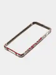 Вишнёвый бампер алюминиевый со стразами для iPhone 5, 5s