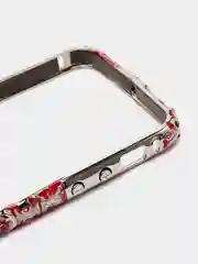 Вишнёвый бампер алюминиевый со стразами для iPhone 5, 5s