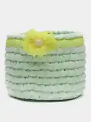 Лайм корзинка из трикотажной пряжи, ручной работы