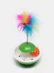 Салатовый интерактивная игрушка "Неваляшка" для кошек, 3 в 1