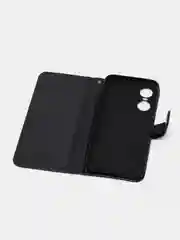 Черный чехол-книжка с магнитной застежкой для Tecno POP 6 Pro (Техно Поп 6 Про)