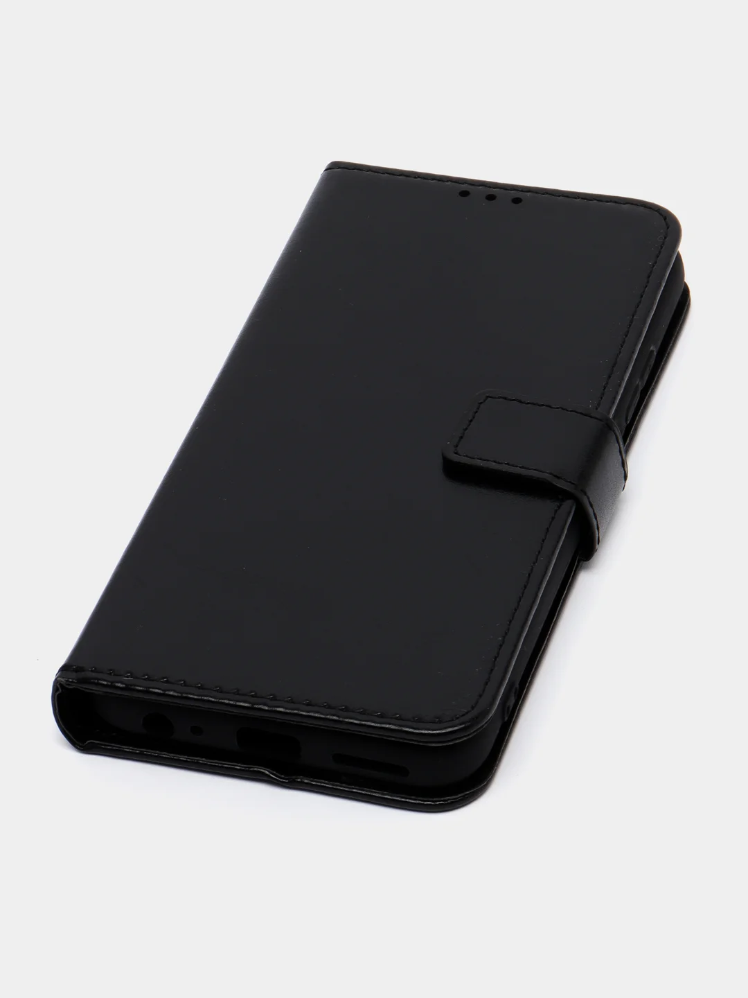 Черный чехол-книжка с магнитной застежкой для Tecno POP 6 Pro (Техно Поп 6 Про)