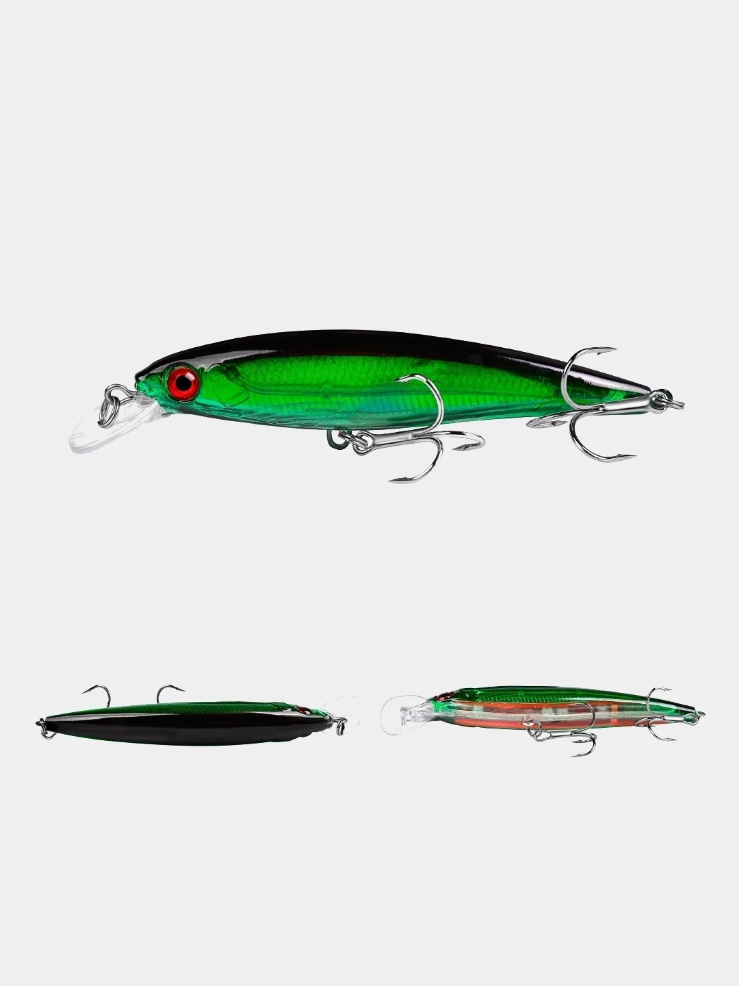 Лесной зеленый рыболовный воблер "Минноу" (Minnow), 10 см, 13 г, 10 цветов