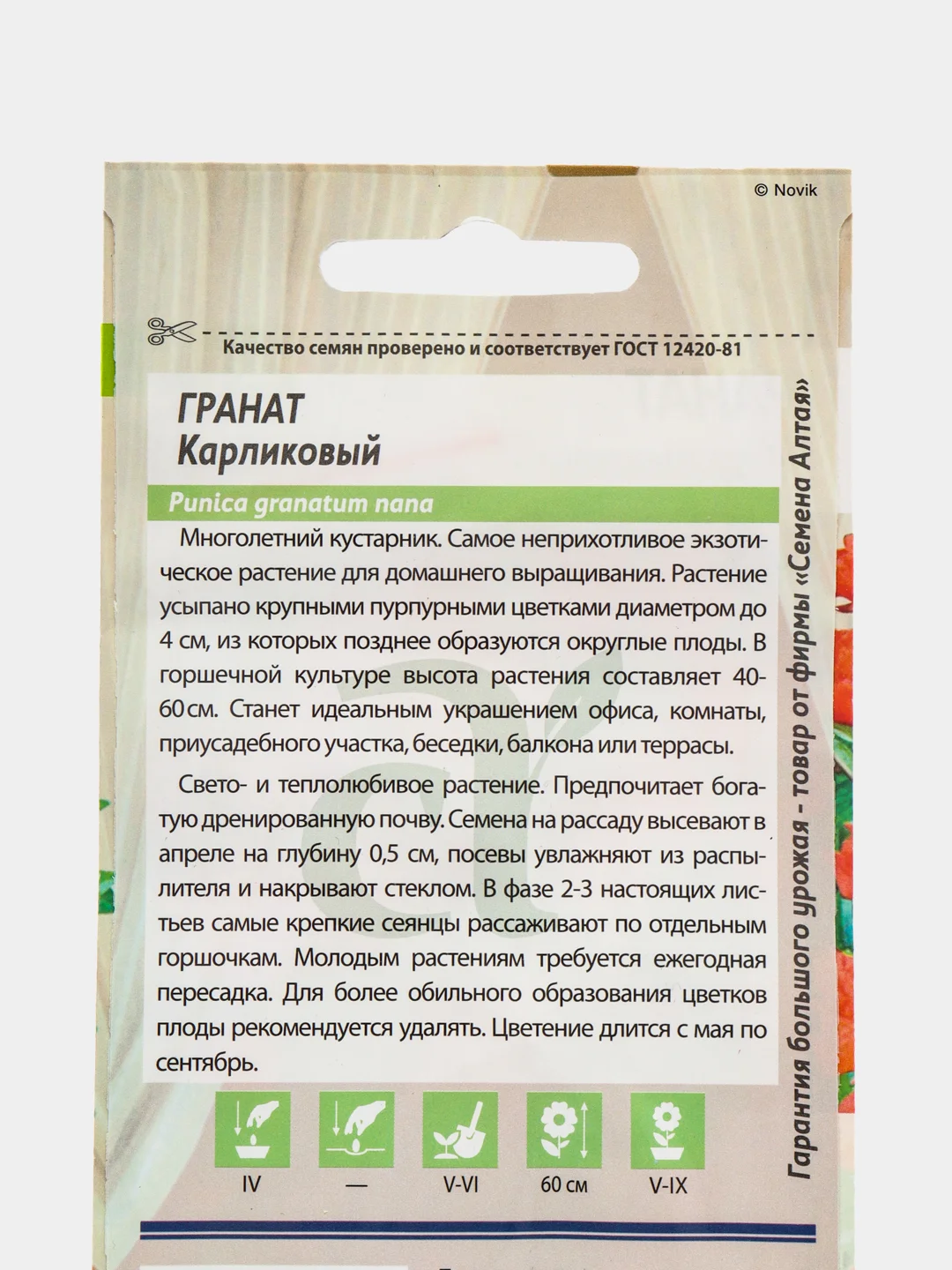 Семена Гранат "Карликовый"