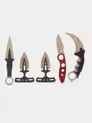 Серый набор деревянных ножей по мотивам игры CS GO, 10 штук