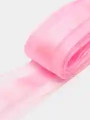 Розовый лента органза с атласом