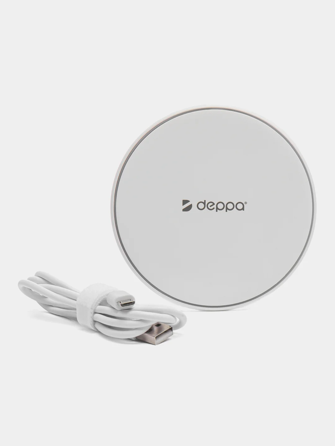 Белый беспроводное зарядное устройство Deppa Qi Fast Charger, 10 W, White