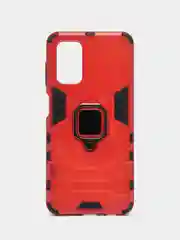 Красный чехол противоударный с кольцом на Samsung Galaxy A04s (Самсунг Галакси А04с)