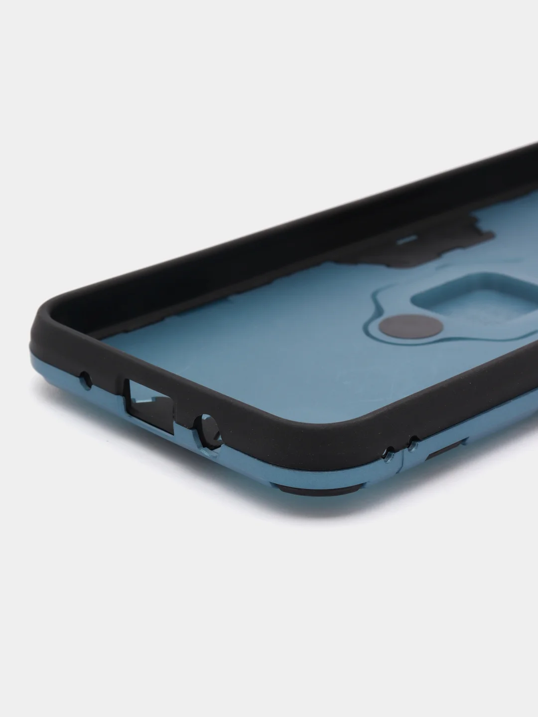 Синий меланж чехол противоударный на Huawei Nova Y61 (Хуавей Нова У61), с кольцом