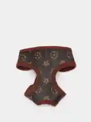 Коричневый шлейка с поводком прогулочная для собак и кошек, кожа