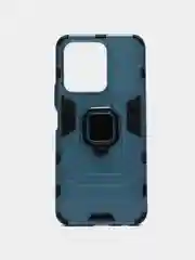 Синий меланж чехол противоударный с кольцом на Honor X6 (Хонор Х6)