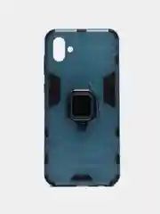 Синий меланж чехол противоударный с кольцом на Samsung Galaxy A04 (Самсунг Галакси А04)
