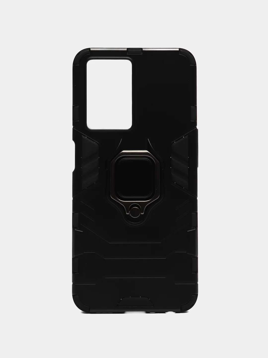 Черный чехол противоударный на Oppo A57s (Оппо А57с), с кольцом