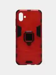Красный чехол противоударный с кольцом на Samsung Galaxy A04 (Самсунг Галакси А04)