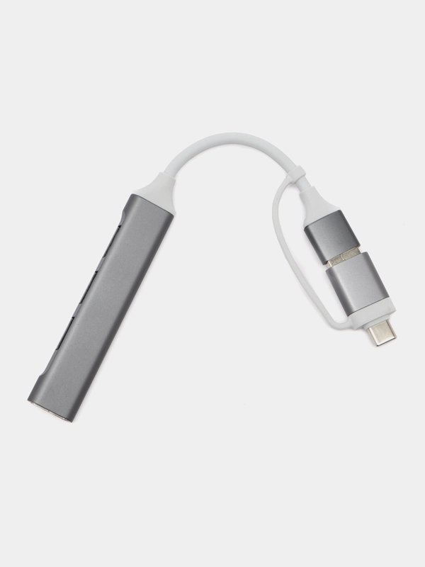 Хаб концентратор USB 3.0 HUB на 4 порта, переходник на Type - C