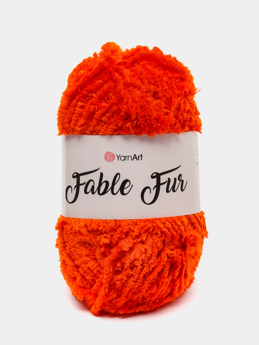 Оранжевый пряжа YarnArt Fable Fur, микро полиэстер, 100 г, 100 м