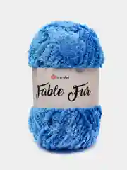 Лазурный пряжа YarnArt Fable Fur, микро полиэстер, 100 г, 100 м