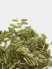 Зелёный хаки стеклярус бисер рубка