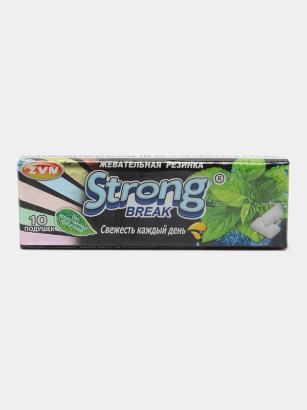Жевательная резинка со вкусом мяты ZVN Strong break, 14 грамм