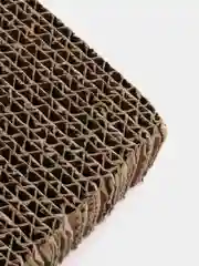 Коричневый напольная когтеточка-лежанка для кошек из гофрокартона, 20,5*20,5 см