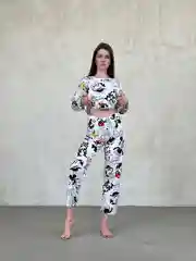Разноцветный пижама для дома