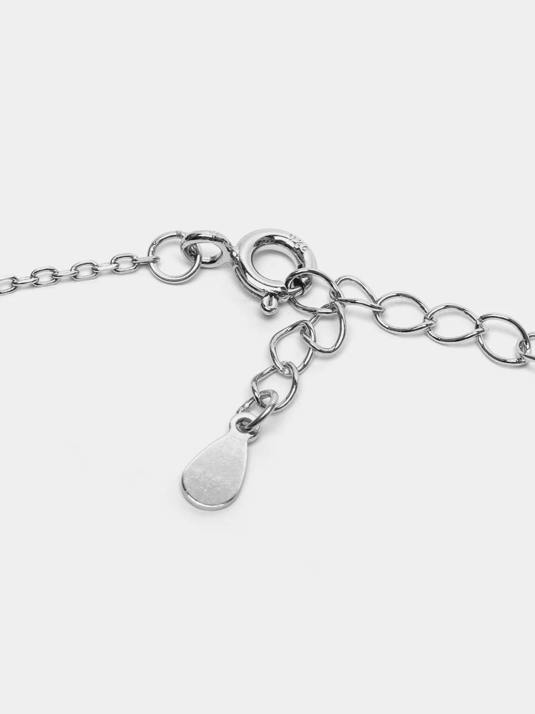 Серебряная цепочка, с крестиком сваровски, 925 проба