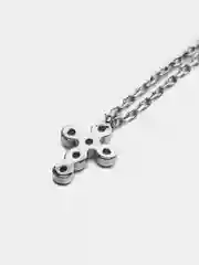Серебряная цепочка, с крестиком сваровски, 925 проба
