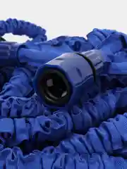 Синий шланг садовый для полива и мытья авто, саморастягивающийся, с пистолетом высокого давления
