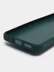Тёмно-зелёный чехол Xiaomi Poco M5 (Сяоми Поко М5), силиконовый, под кожу, с кольцом