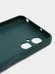 Тёмно-зелёный чехол Xiaomi Poco M5 (Сяоми Поко М5), силиконовый, под кожу, с кольцом