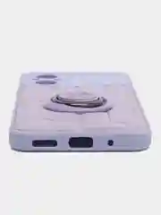 Лавандовый чехол Xiaomi Poco M5 (Сяоми Поко М5), силиконовый, под кожу, с кольцом