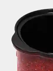 Бордовый кастрюля керамическая, супница, горшок для запекания в СВЧ, духовке, печи. Для сервировки
