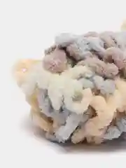 Бежевый меланж пряжа Alize Puffy Color, петельки большие, 100 г, 9 м
