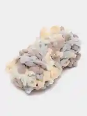 Бежевый меланж пряжа Alize Puffy Color, петельки большие, 100 г, 9 м