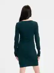Тёмно-зелёный женское платье