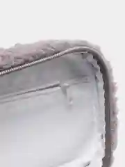 Косметичка Lucky "Уютная" с шерпой, 15 x 6 х 10 см, 100%пэ, серая