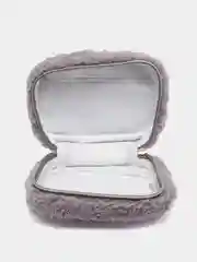 Косметичка Lucky "Уютная" с шерпой, 15 x 6 х 10 см, 100%пэ, серая