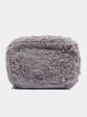 Косметичка Lucky "Уютная" с шерпой, 15 x 6 х 10 см, 100%пэ, серая