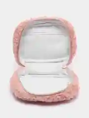 Косметичка Lucky "Уютная" с шерпой, 15 x 6 х 10 см, 100% пэ, розовая