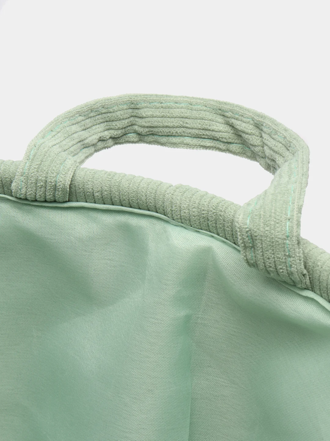 Вельветовая корзина для белья DeNASTIA, 36 х 45 см, зелёный
