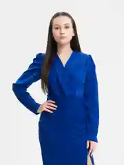 Синий платье атласное, женское, вечернее