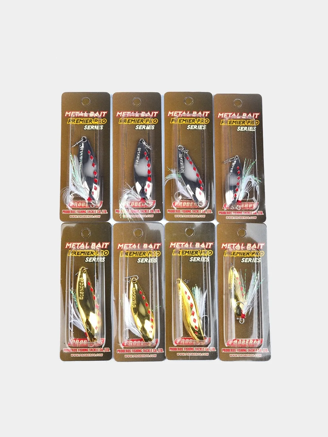 Золотой рыболовная блесна PROBEROS, колеблющаяся, 6 размеров, 2 цвета