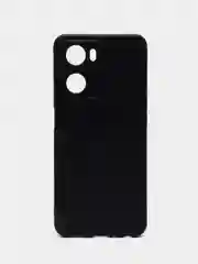 Чехол для OPPO A57s силиконовый, черный, матовый, с защитой камеры